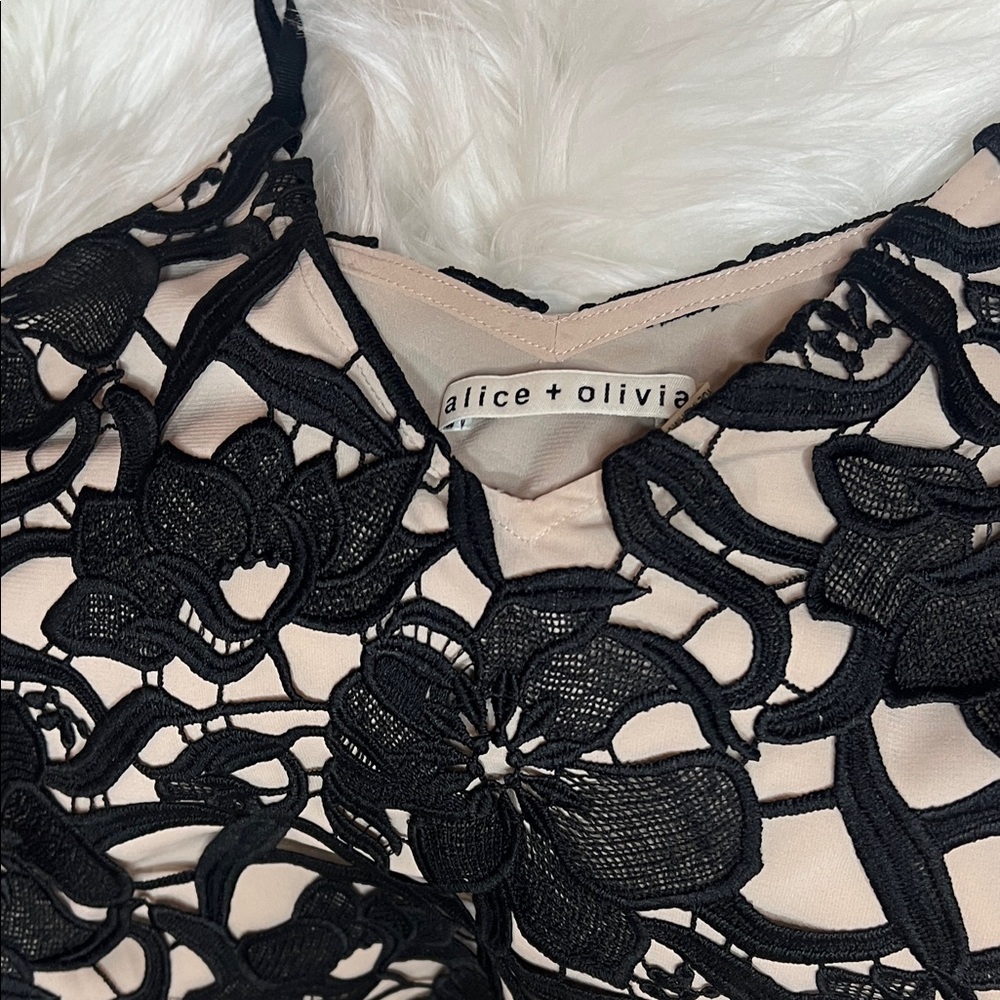 Alice + Olivia Black Floral Lace Camisole - Picture 2 of 4